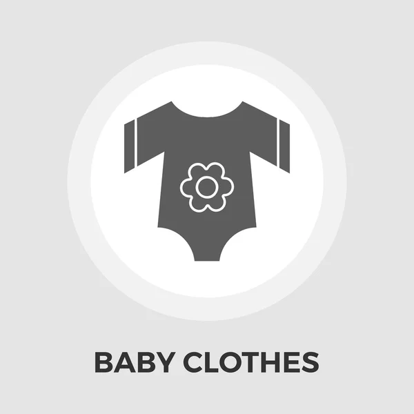 Ropa de bebé icono plano — Vector de stock