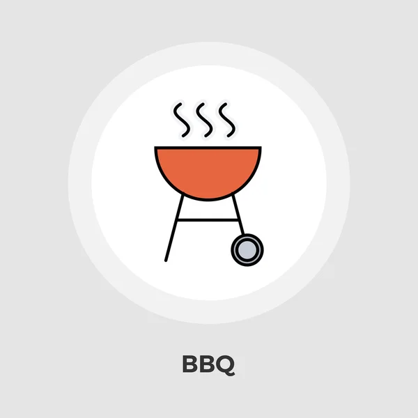 Barbecue Icône plat — Image vectorielle