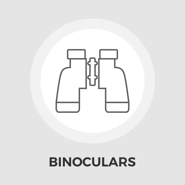 Binoculares icono plano — Vector de stock
