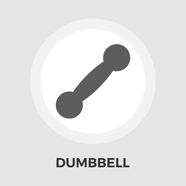 Dumbbell vector icono plano — Vector de stock