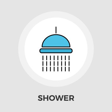 Duş vektör düz simgesi