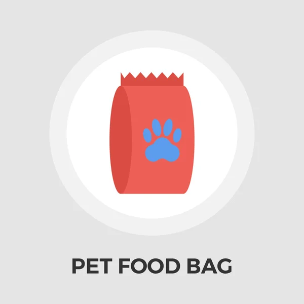 Pet food saco vetor ícone plano — Vetor de Stock