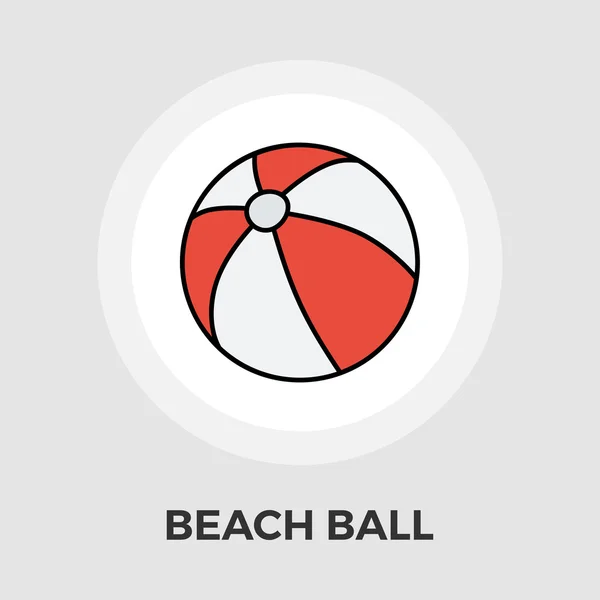 Beach ball Vector Flat Icon — Stock Vector