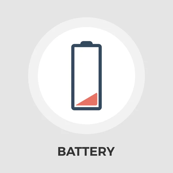 Batterij plat pictogram — Stockvector