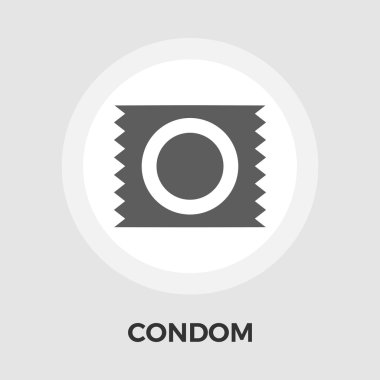 Prezervatif vektör düz simgesi