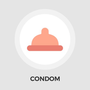 Prezervatif vektör düz simgesi