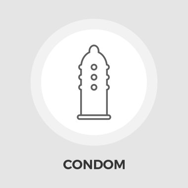 Prezervatif vektör düz simgesi