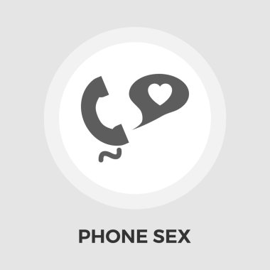 Telefon seks vektör düz simgesi