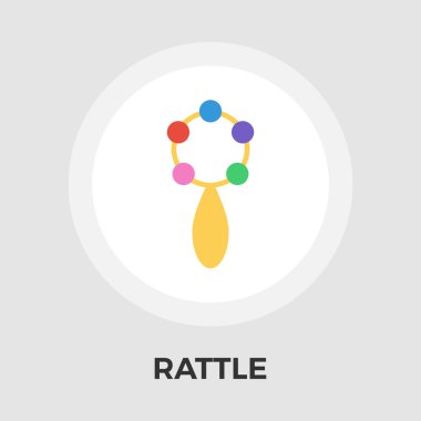 Çıngırak düz simgesi