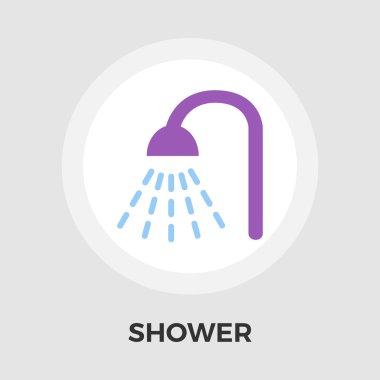 Duş vektör düz simgesi