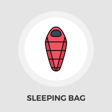 Uyku tulumu vektör düz simgesi