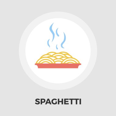 Spagetti simgesi düz