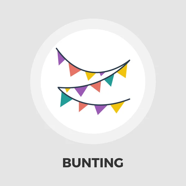 Bunting icono plano — Archivo Imágenes Vectoriales