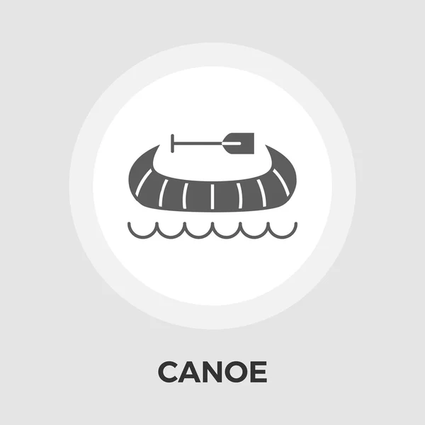 Vector de canoa Icono plano — Vector de stock