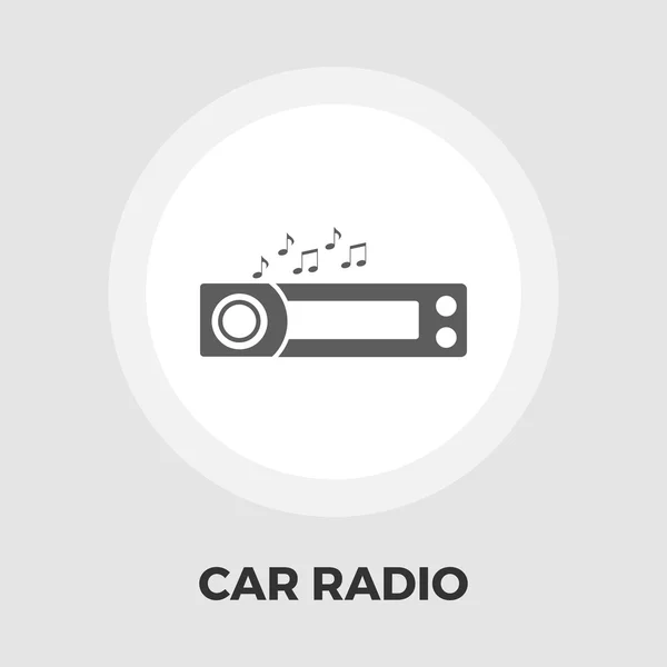 Icono plano de radio coche . — Archivo Imágenes Vectoriales