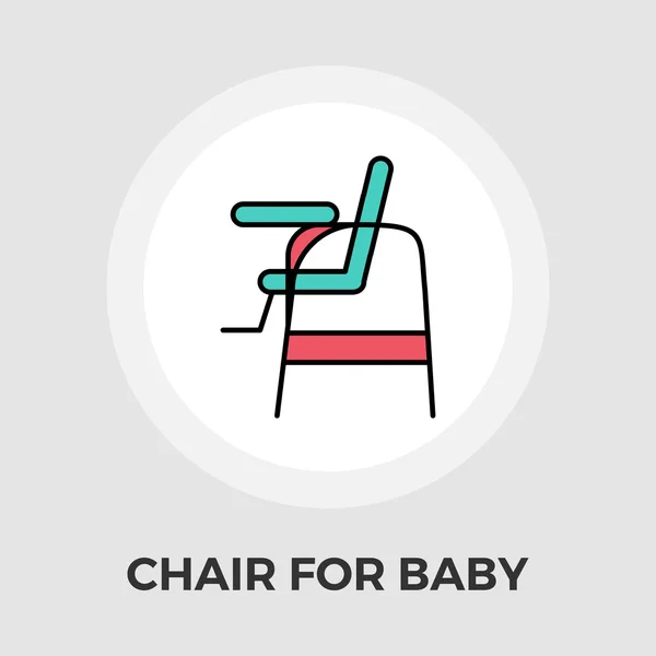 Stoel voor baby platte Vector Icon — Stockvector