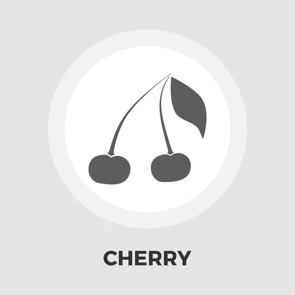 Cherry flat ikonen. — Stock vektor