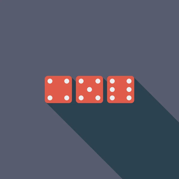 掷骰子平面图标 — 图库矢量图片