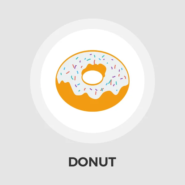 Donut Vektor flaches Symbol — Stockvektor