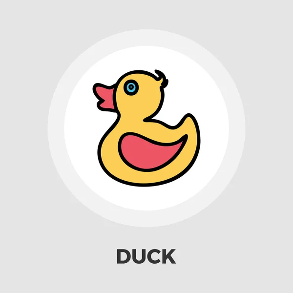 Pato icono plano — Vector de stock
