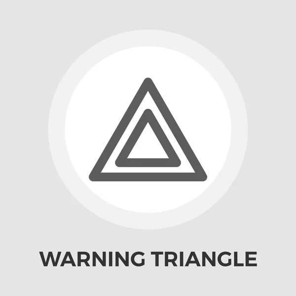 Icona piatta del vettore triangolo di avviso — Vettoriale Stock