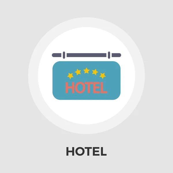 Hotel Flat Icon — Stock Vector