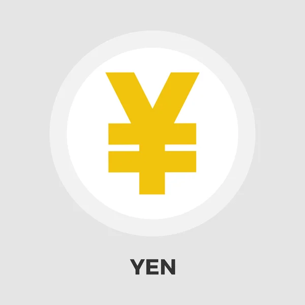 Yen flat icon — Stock Vector