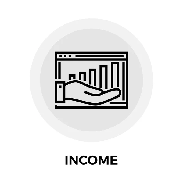 Inkomenslijnicoon — Stockvector