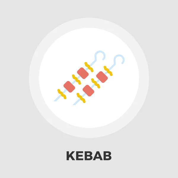 Kebab ícone plano — Vetor de Stock