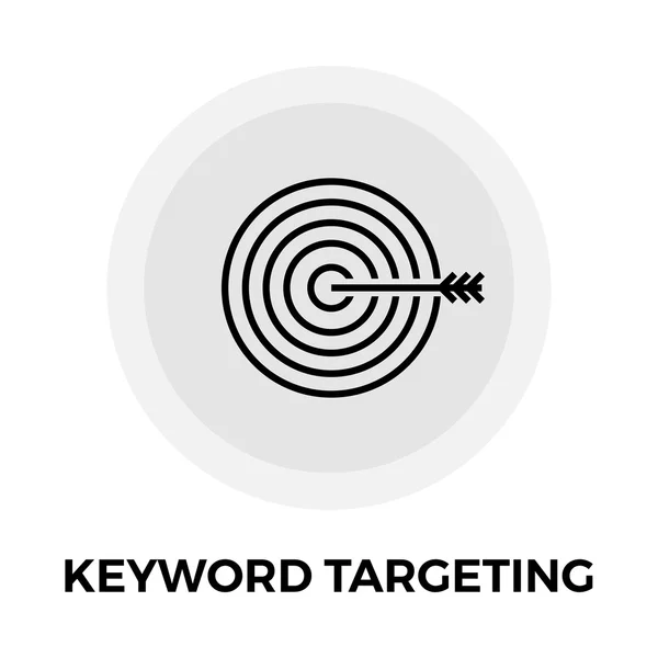 Keyword Targeting Line Ícone —  Vetores de Stock