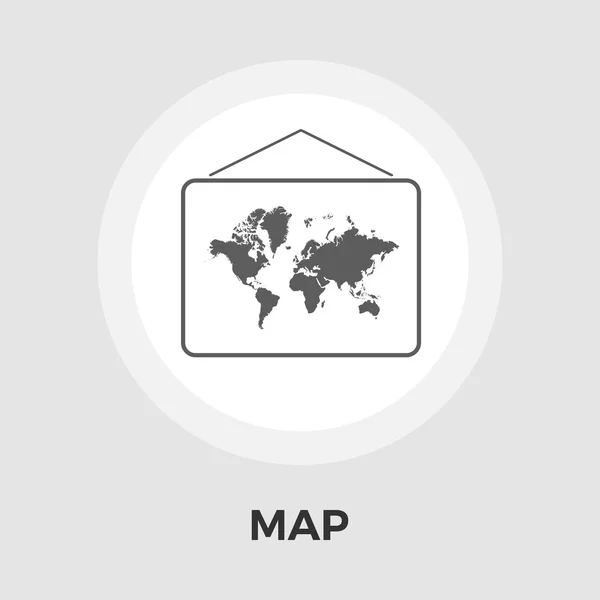 Mappa icona piatta — Vettoriale Stock