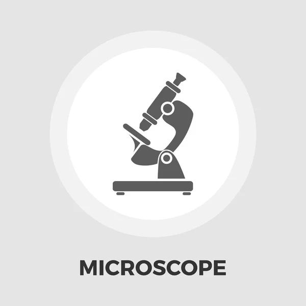 Icona del microscopio piatta — Vettoriale Stock
