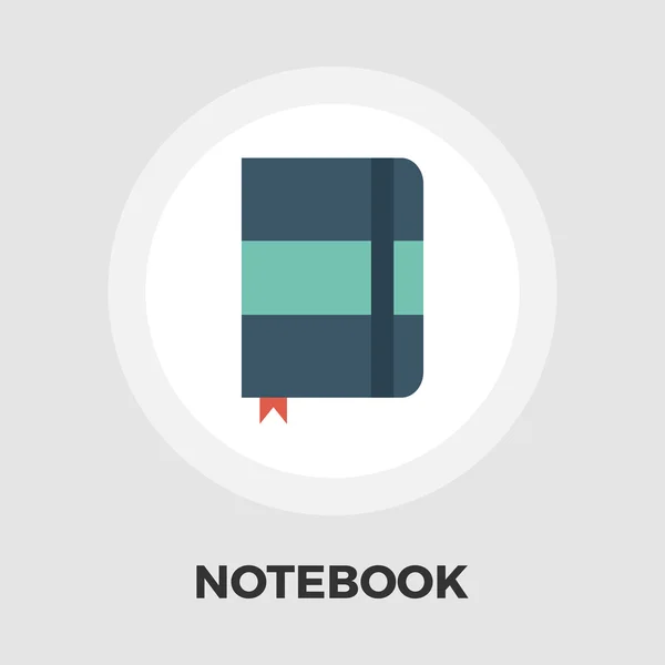 Papieren notitieblok pictogram plat — Stockvector