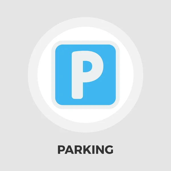 Parking symbol icon flat — Stock Vector