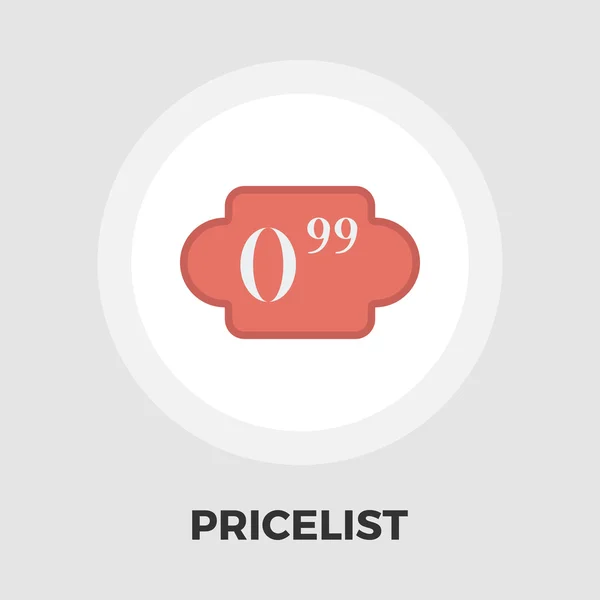 Pricelist icon flat — Stock Vector