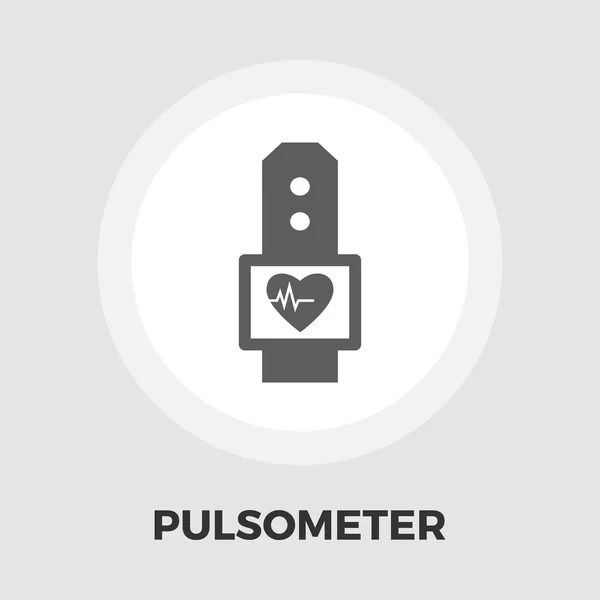 Pulsometer icon flat — Stock Vector