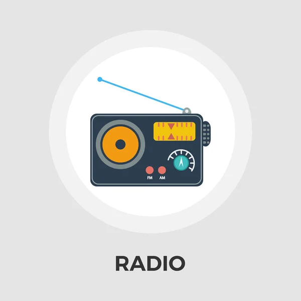 Radio vector icono plano — Archivo Imágenes Vectoriales