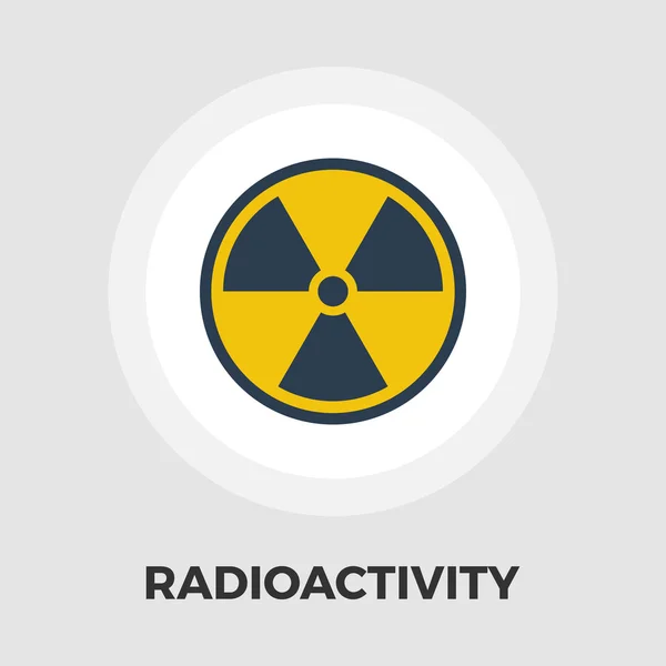 Icona radioattività piatta — Vettoriale Stock