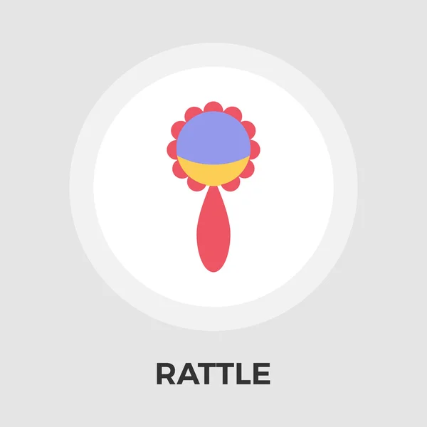 Rattle icono plano — Archivo Imágenes Vectoriales