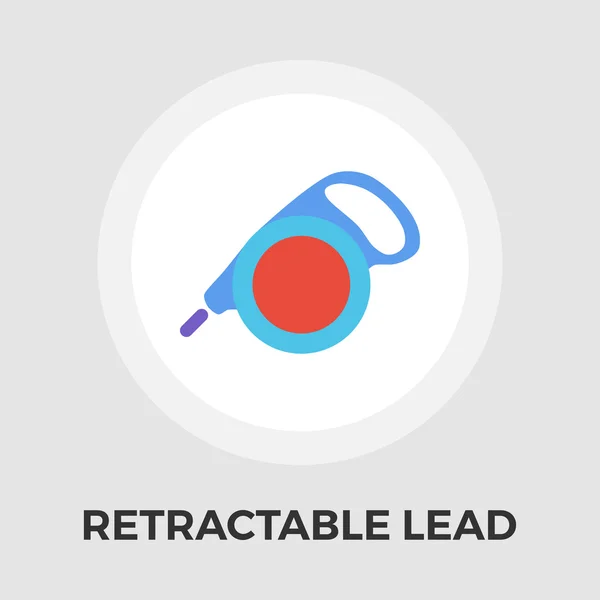 Retractable lead vector flat icon — Stock Vector