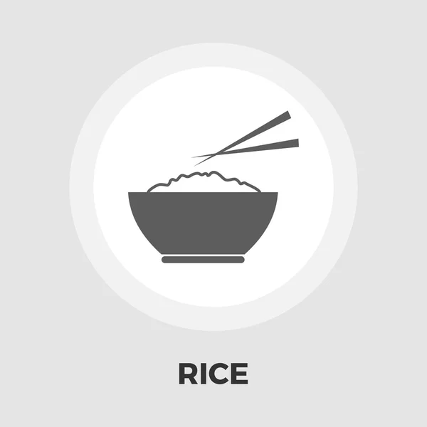 Icono de arroz plano — Vector de stock