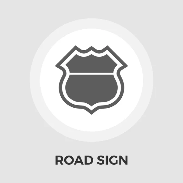 Road sign flat icon — Stock Vector