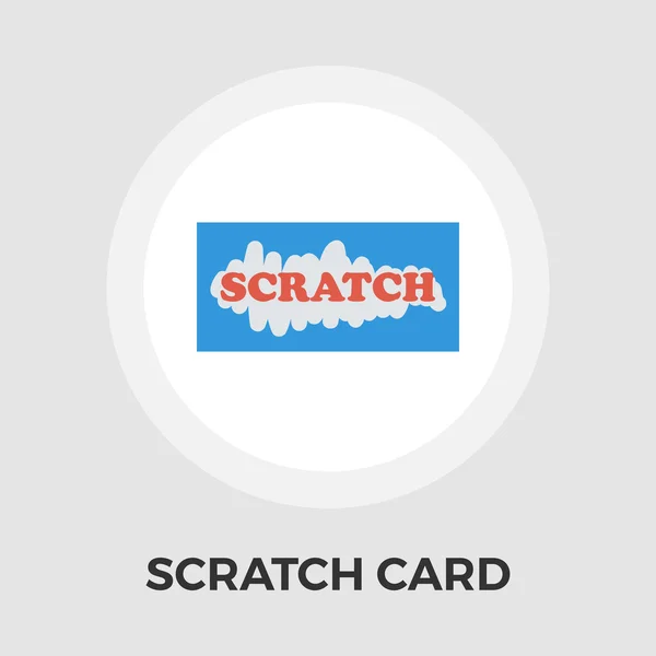 Scratch tarjeta vector icono plano — Archivo Imágenes Vectoriales