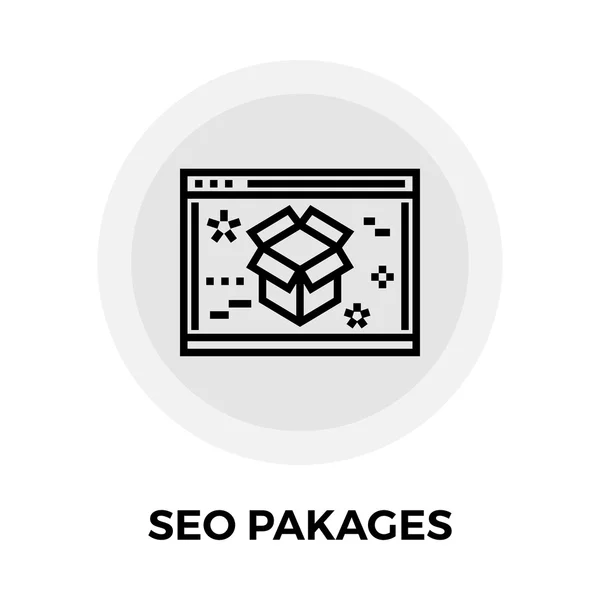 Seo-Pakete Zeilensymbol — Stockvektor