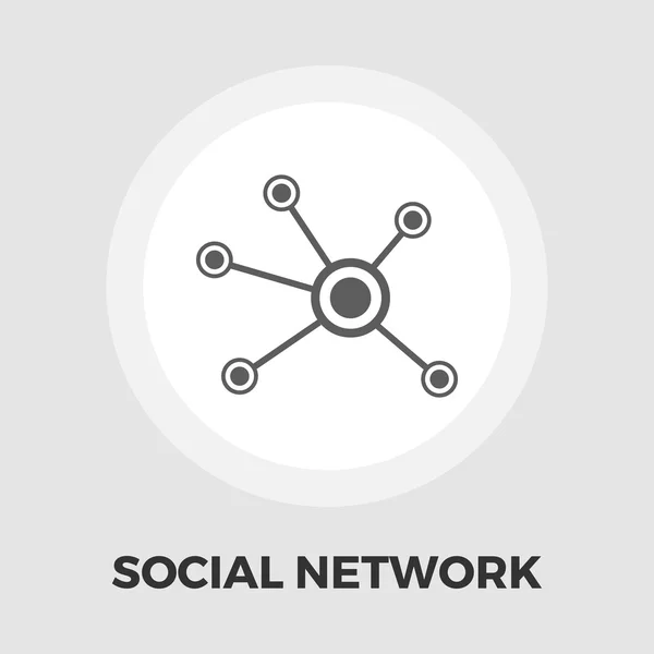Social network icon flat — Stock Vector