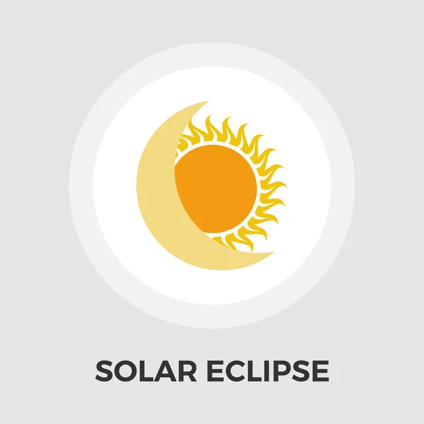 Solar eclipse flat icon — Stock Vector