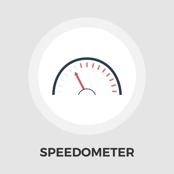 スピード メーター フラット アイコン — ストックベクタ