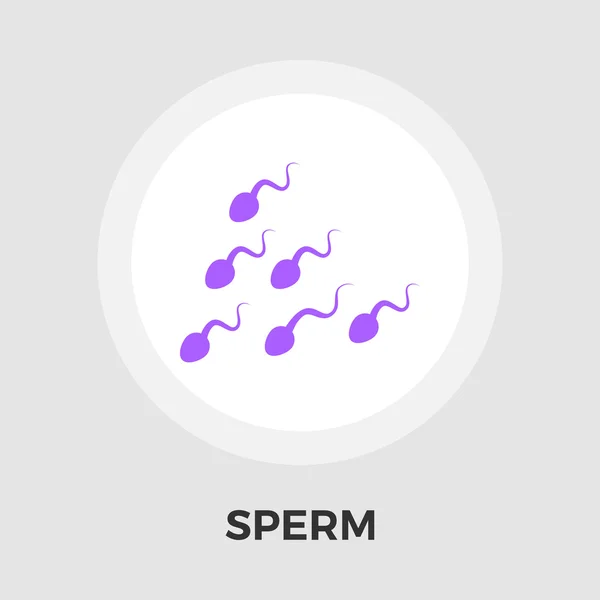 Icona piatta del vettore spermatico — Vettoriale Stock