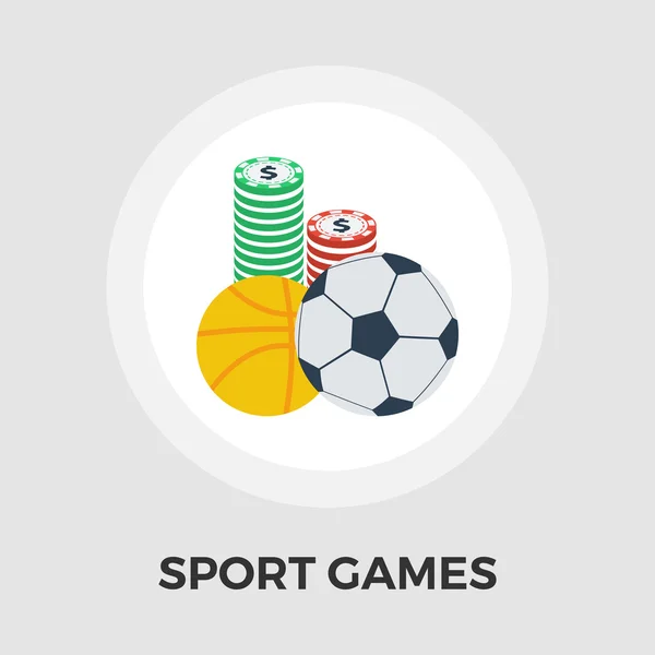 Juegos de deporte vector icono plano — Vector de stock