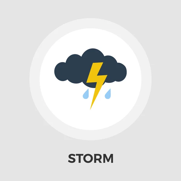 Tormenta vector icono plano — Vector de stock